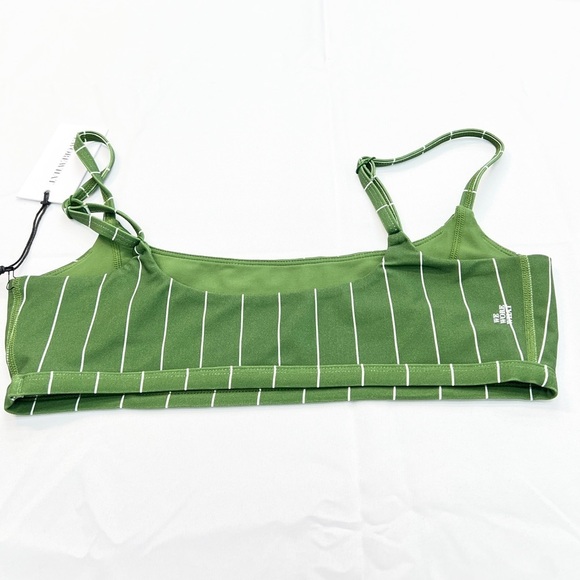 Weworewhat Cami Bra Top in Pinstripe Green/White NWT - Picture 4 of 5